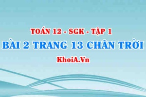 Bài 2 trang 13 Toán 12 Tập 1 Chân trời sáng tạo